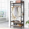 Heavy Duty Clothes Rack 3 Tiers MDF & Metal Iron Rail V178-66998