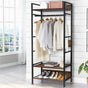 Heavy Duty Clothes Rack 3 Tiers MDF & Metal Iron Rail V178-66998