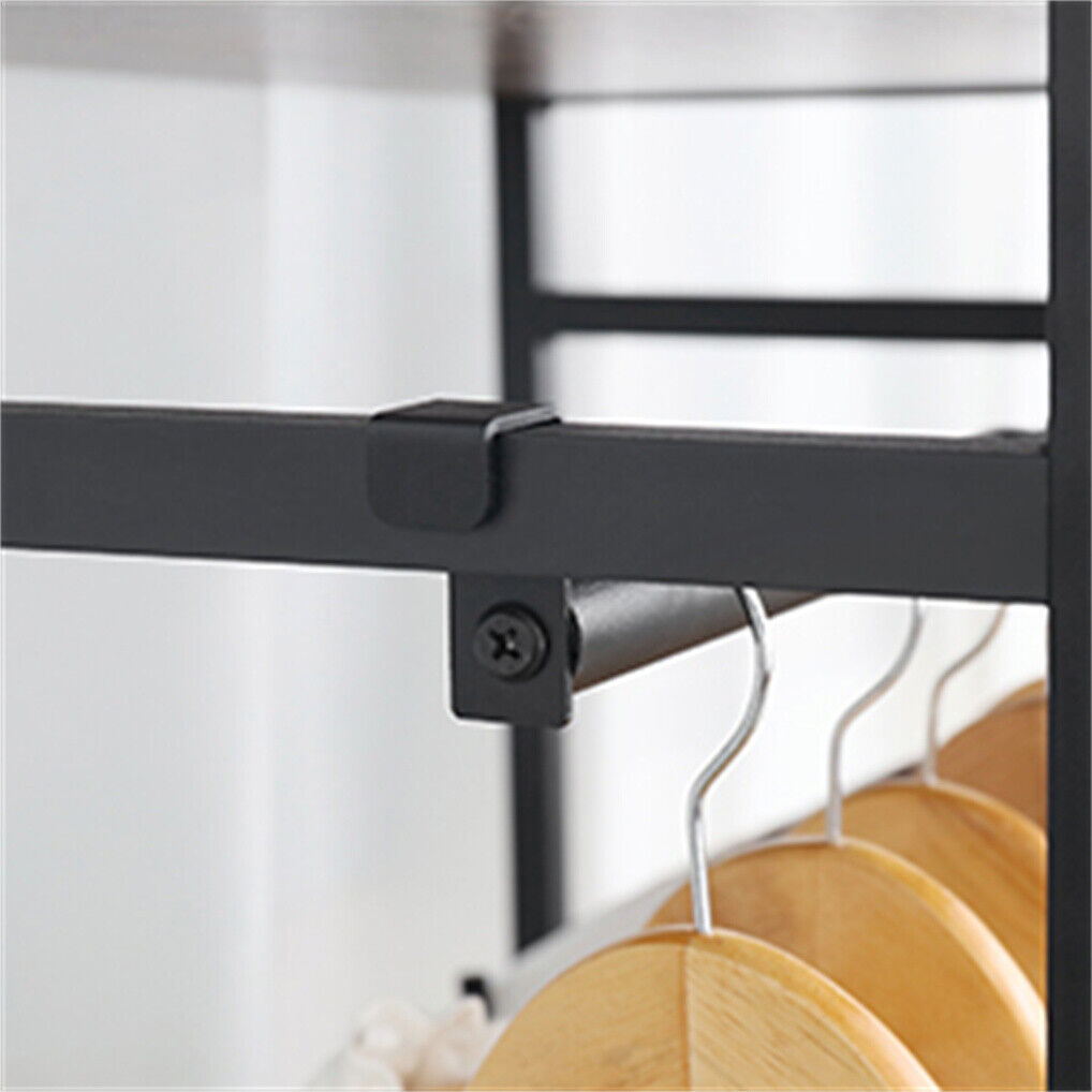 Heavy Duty Clothes Rack 3 Tiers MDF & Metal Iron Rail V178-66998