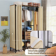 XXL Heavy Duty Wardrobe Closet w/ Shelf, Drawer & Rack V178-66999