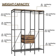XXL Heavy Duty Wardrobe Closet w/ Shelf, Drawer & Rack V178-66999