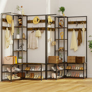 Corner Coat Stand with Shoe Bench Metal & MDF Organizer V178-67000