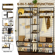 Corner Coat Stand with Shoe Bench Metal & MDF Organizer V178-67000