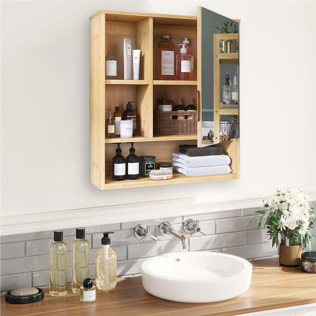 Wall Cabinet Bathroom Mirror Storage Medicine 55.5cm V178-67005