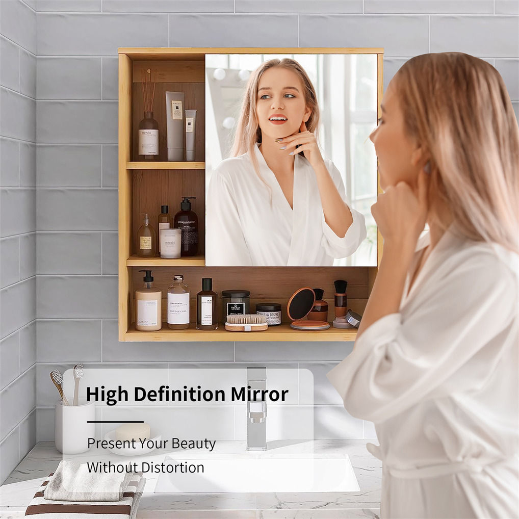 Wall Cabinet Bathroom Mirror Storage Medicine 55.5cm V178-67005