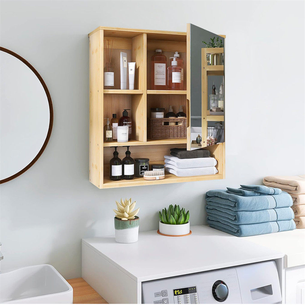 Wall Cabinet Bathroom Mirror Storage Medicine 55.5cm V178-67005