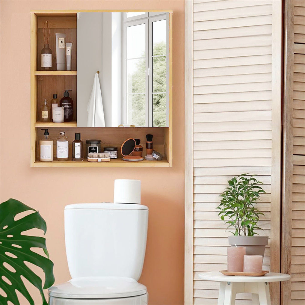 Wall Cabinet Bathroom Mirror Storage Medicine 55.5cm V178-67005