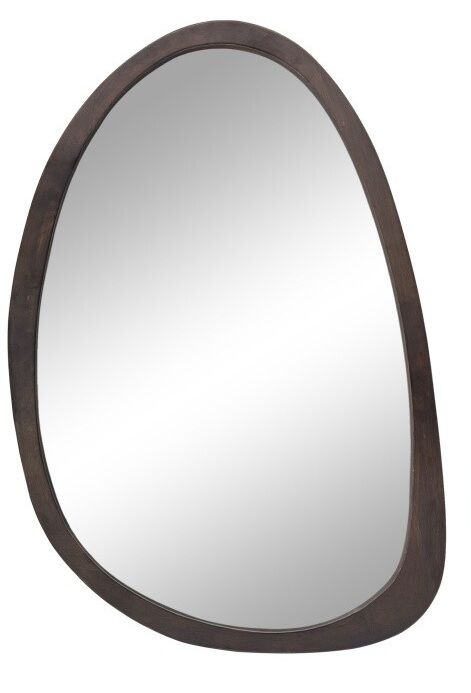 Antique Wooden Wall Mirror HD Odd Shaped Home Decor 50x70cm V178-67010