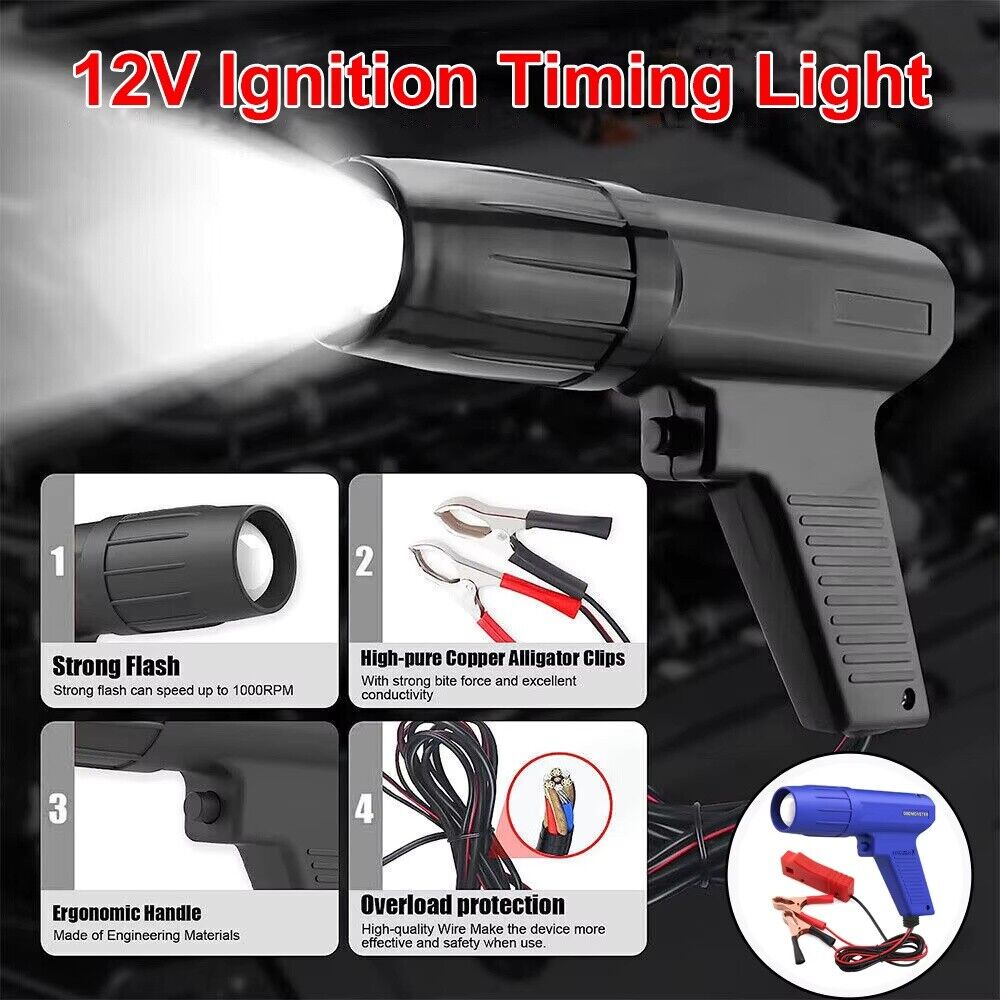 Universal 12V Ignition Timing Light Strobe Lamp 1.36m Cable V178-67012