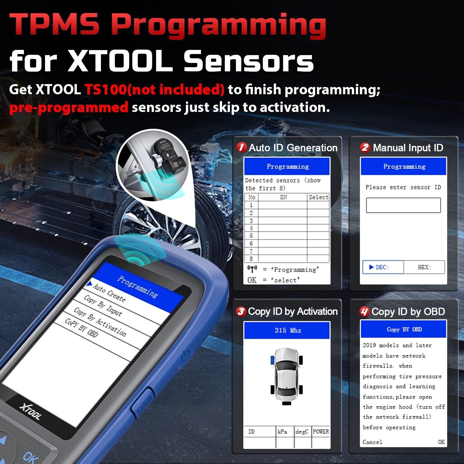 TP150 TPMS Reset Tool 2025 WiFi CAN EOBD OBDII V178-67013
