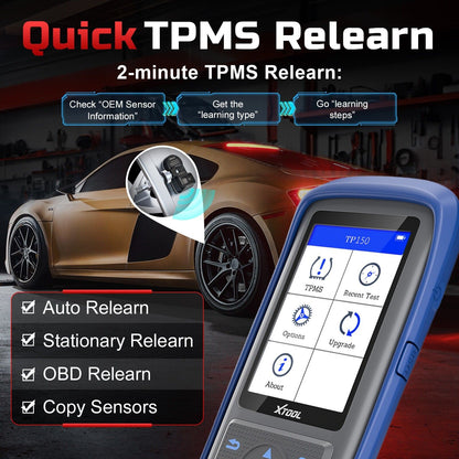 TP150 TPMS Reset Tool 2025 WiFi CAN EOBD OBDII V178-67013