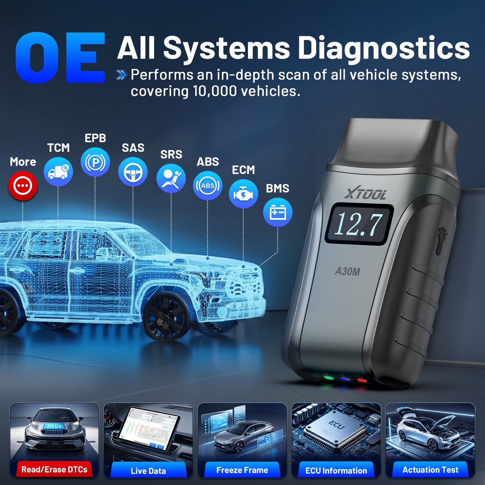2025 A30M Bluetooth Diagnostic Scanner Global Version V178-67014