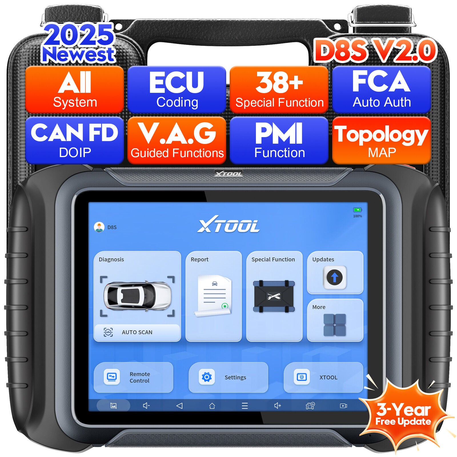 D8S OBD2 Scanner Diagnostic Tool 2025 Newest Version V178-67015