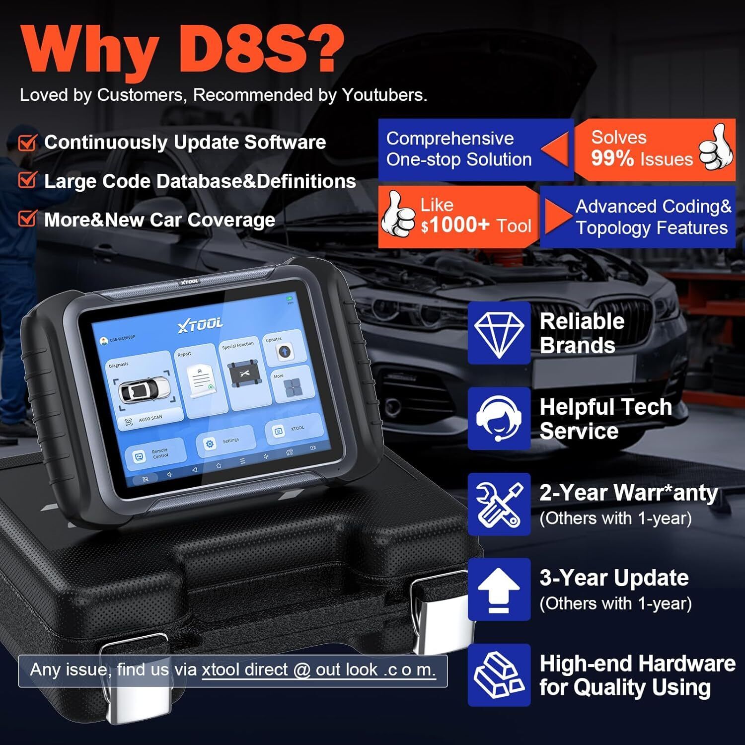 D8S OBD2 Scanner Diagnostic Tool 2025 Newest Version V178-67015