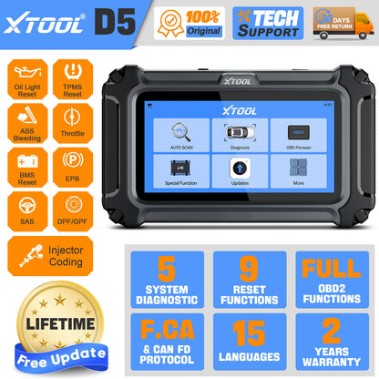 2025 D5 OBD2 Scanner ABS SRS Engine Diagnostic Tool V178-67016