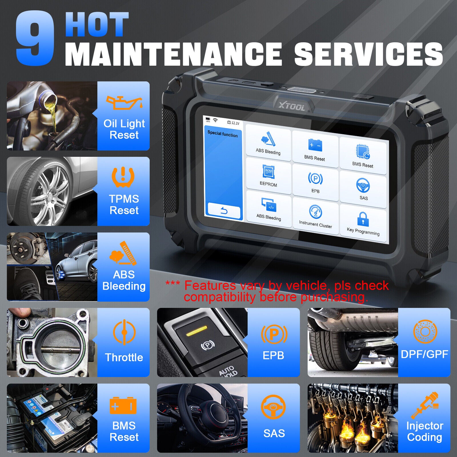 2025 D5 OBD2 Scanner ABS SRS Engine Diagnostic Tool V178-67016