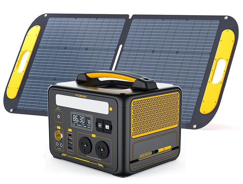 Jump 600X 600W Power Station 110W Solar Panel 10A AC/DC V178-67021