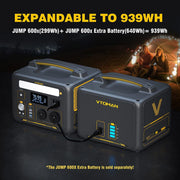Jump 600X 600W Power Station 110W Solar Panel 10A AC/DC V178-67021