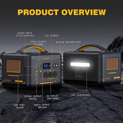 Jump 1000 1000W 1408Wh Power Station + 110W Solar Panel V178-67022