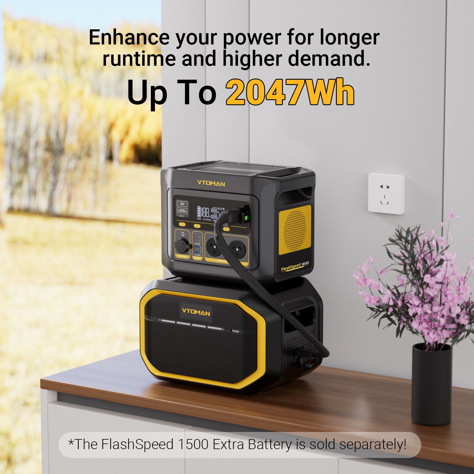 FlashSpeed 600 600W 499Wh AC/DC Portable Power Station Generator V178-67023