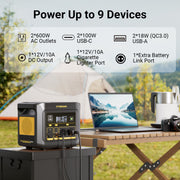 FlashSpeed 600 600W 499Wh AC/DC Portable Power Station Generator V178-67023