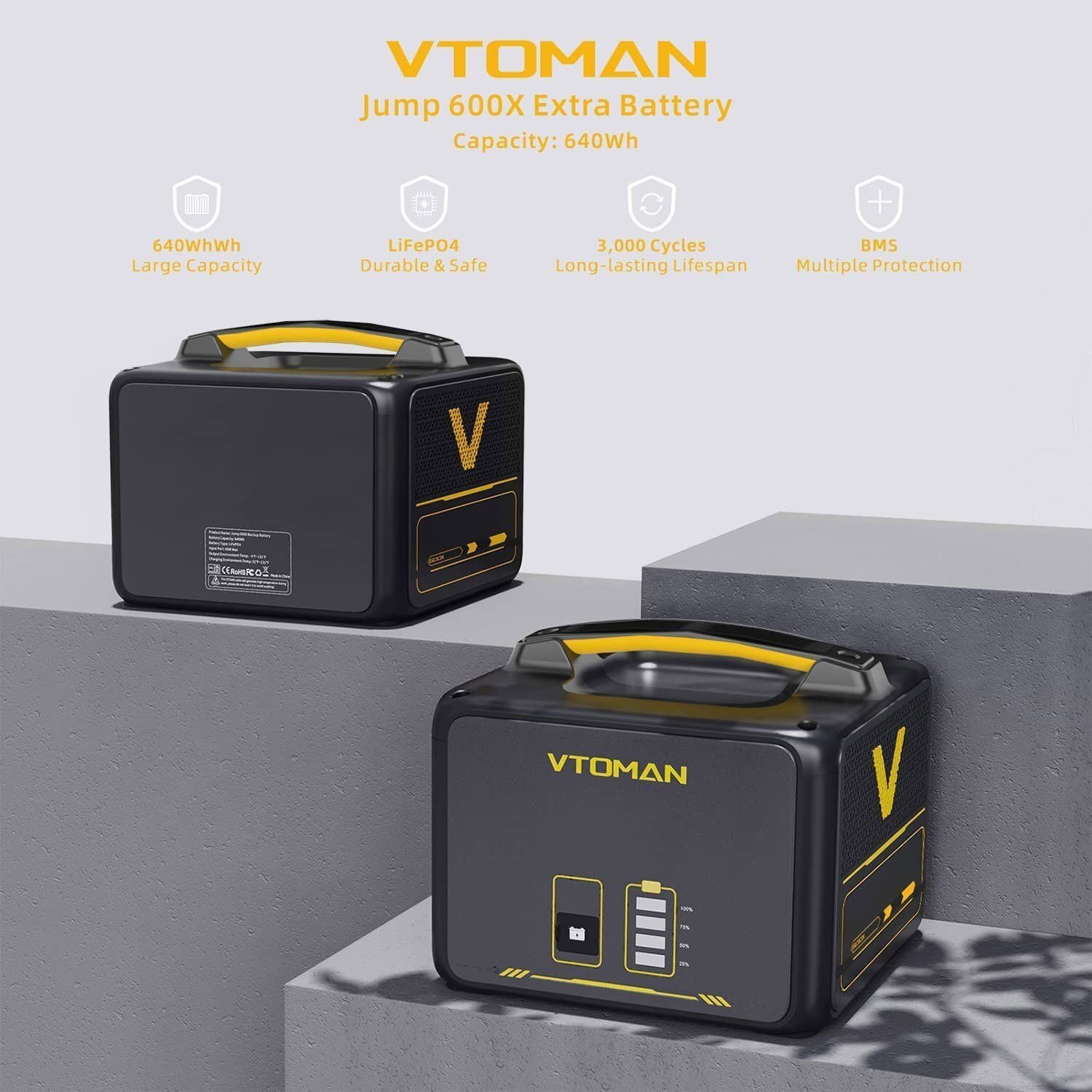 640Wh Solar Expansion Battery LiFePO4 BMS Jump 600X V178-67025