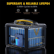 640Wh Solar Expansion Battery LiFePO4 BMS Jump 600X V178-67025