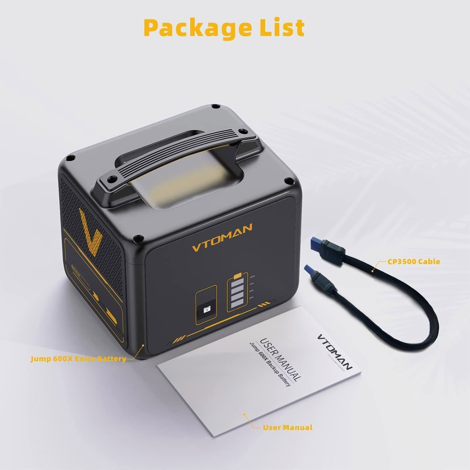 640Wh Solar Expansion Battery LiFePO4 BMS Jump 600X V178-67025