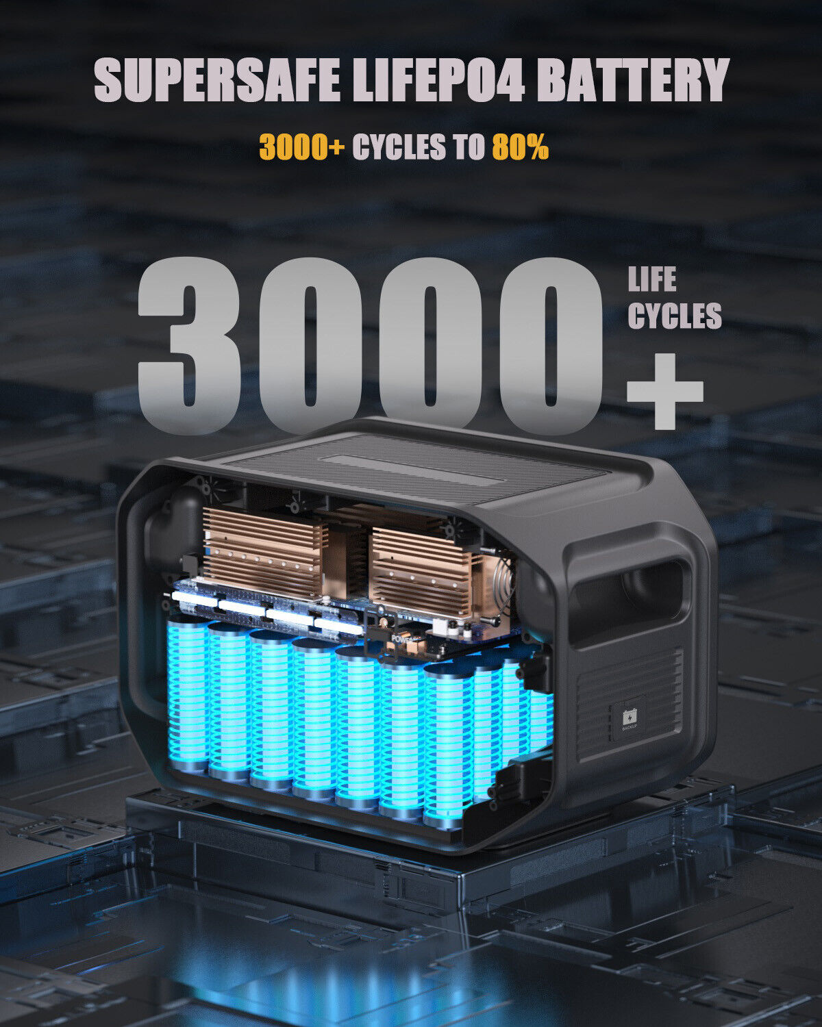 FlashSpeed 1500 1548Wh 10A AC/DC LiFePO4 Expansion Battery AU V178-67026