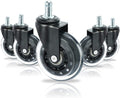 3 Swivel Rollerblade Chair Wheels, 7/16 Stem, All Floors - 5 Pack V178-67030
