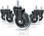3 Swivel Rollerblade Chair Wheels, 7/16 Stem, All Floors - 5 Pack V178-67030