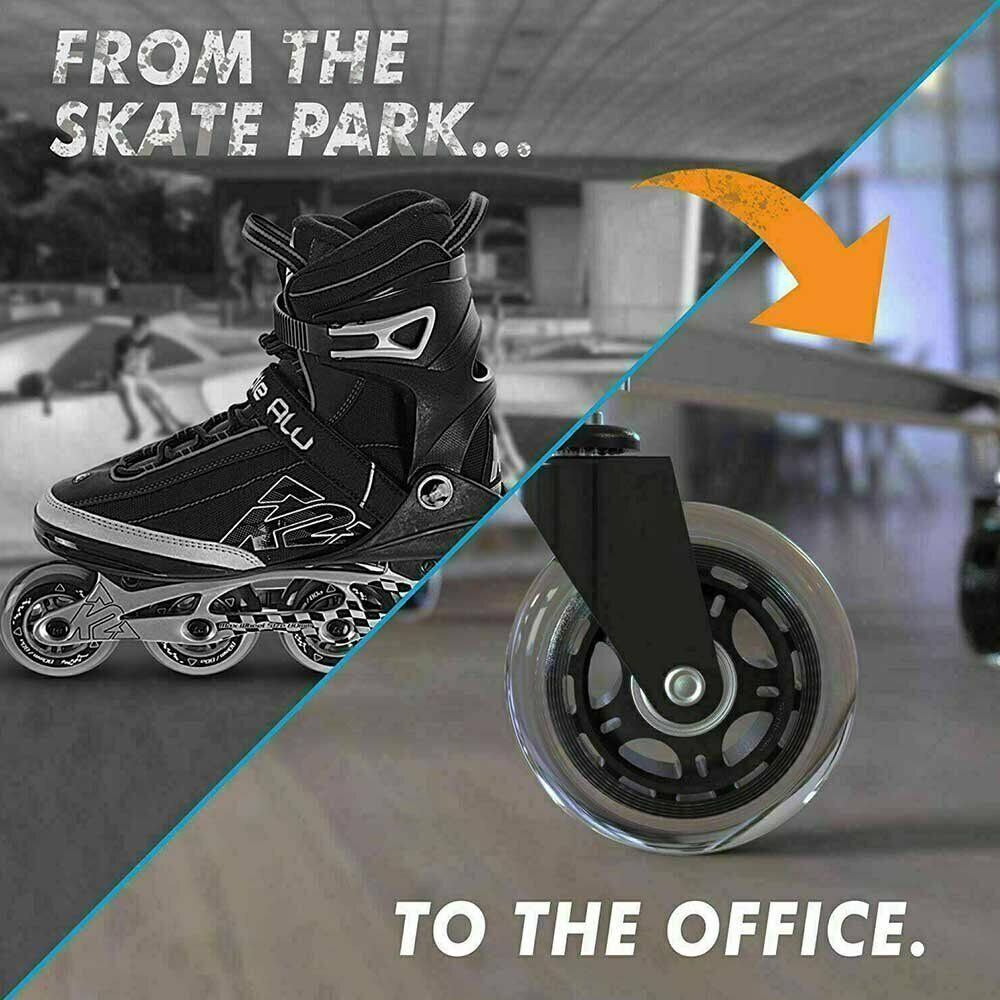 3 Swivel Rollerblade Chair Wheels, 7/16 Stem, All Floors - 5 Pack V178-67030