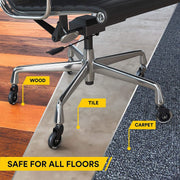 3 Swivel Rollerblade Chair Wheels, 7/16 Stem, All Floors - 5 Pack V178-67030