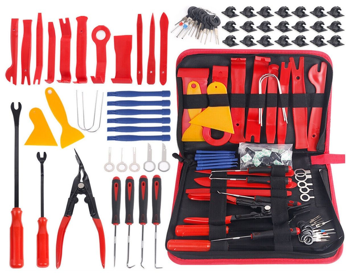 65pcs Car Trim Removal Tool Set Pry Bar Dash Kit V178-67032