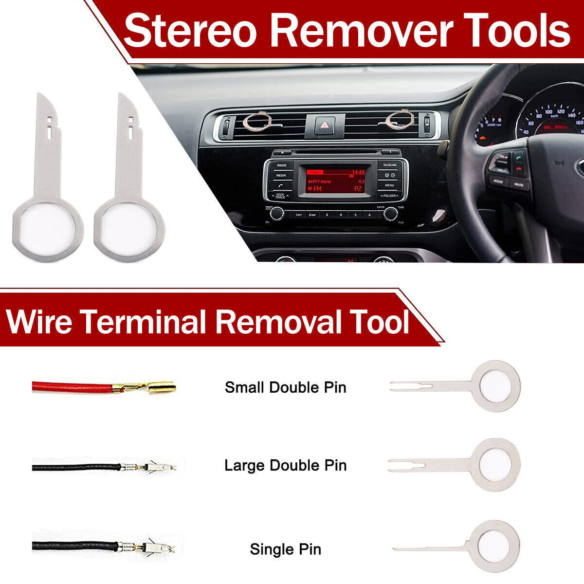 65pcs Car Trim Removal Tool Set Pry Bar Dash Kit V178-67032