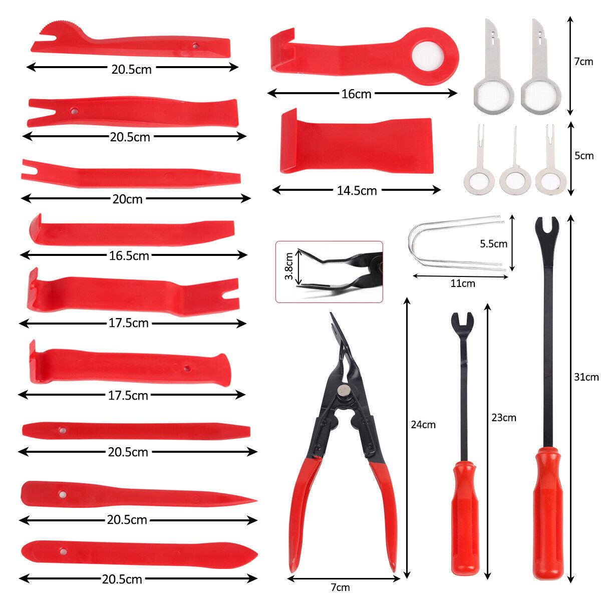 65pcs Car Trim Removal Tool Set Pry Bar Dash Kit V178-67032