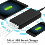 40W 5-Port USB Wall Charger Fast AC Adapter Multi Travel V178-67033