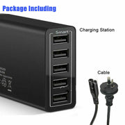 40W 5-Port USB Wall Charger Fast AC Adapter Multi Travel V178-67033