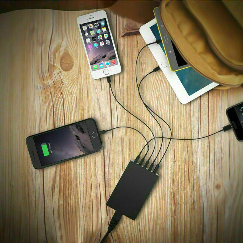 40W 5-Port USB Wall Charger Fast AC Adapter Multi Travel V178-67033