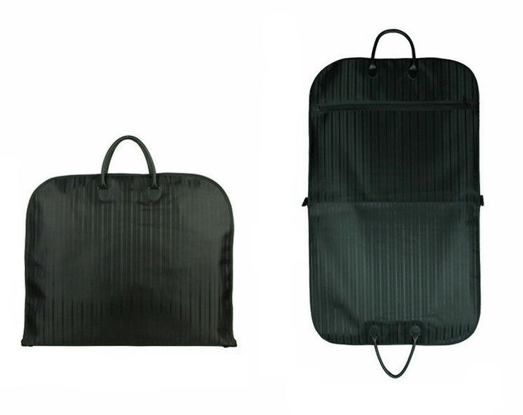 Black Men Suit Cover Zippered Dustproof Garment Bag Travel Organizer V178-67034