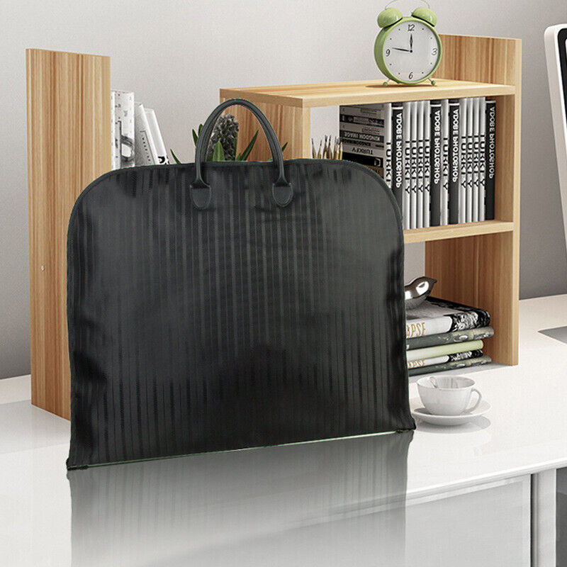 Black Men Suit Cover Zippered Dustproof Garment Bag Travel Organizer V178-67034