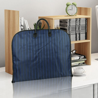 Blue Men Suit Garment Bag Zippered Dustproof Travel Organizer V178-67035