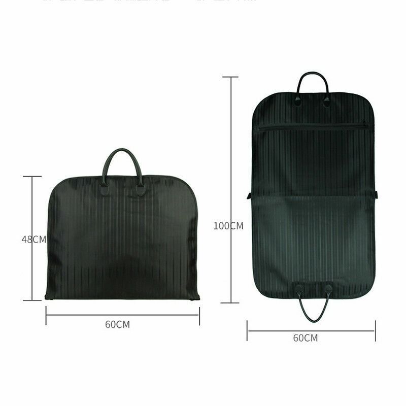 Blue Men Suit Garment Bag Zippered Dustproof Travel Organizer V178-67035