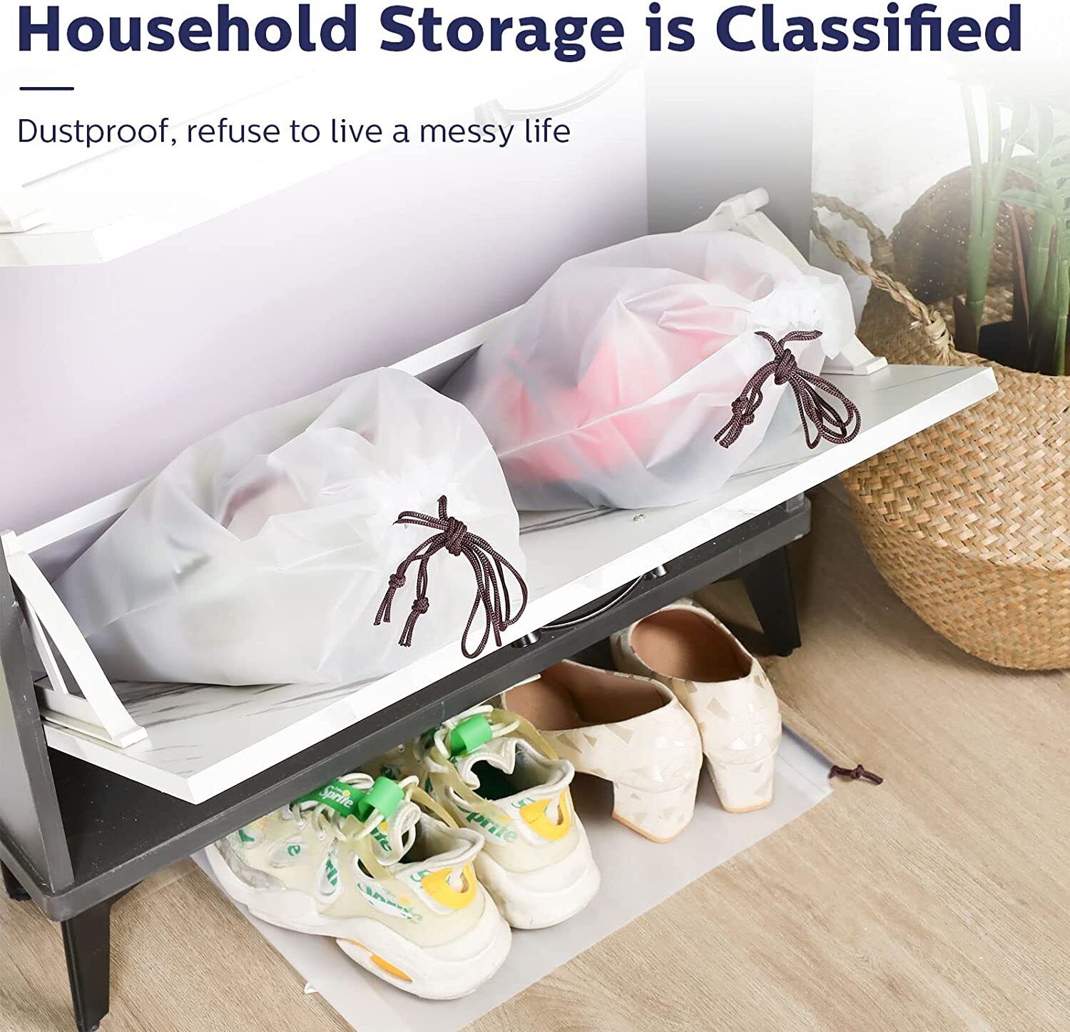 10PCS Travel Shoe Bags Portable Storage Pouch Drawstring Dust Organizer V178-67045
