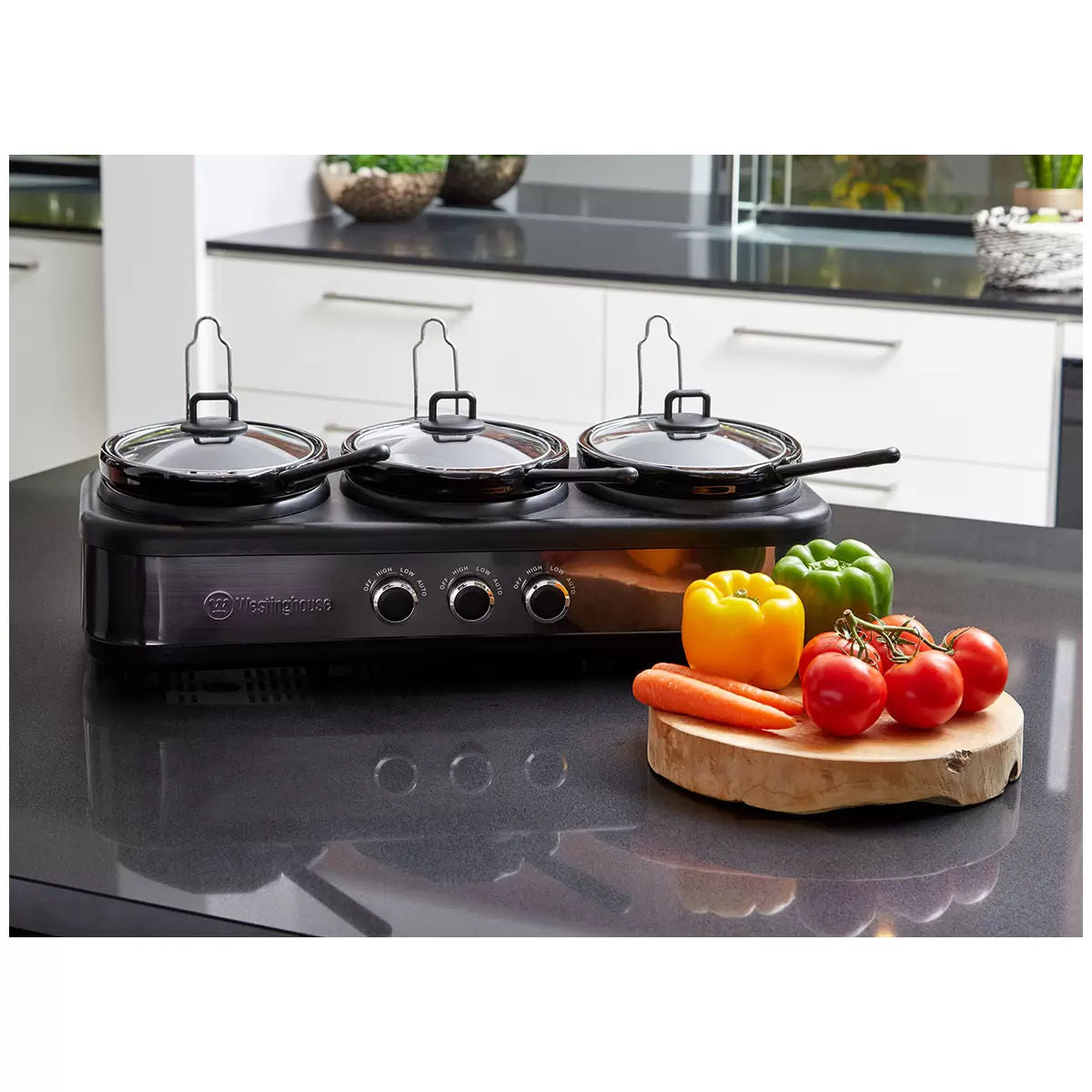 Westinghouse Slow Cooker Ceramic Pots 3 x 2.5L V178-67245