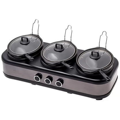 Westinghouse Slow Cooker Ceramic Pots 3 x 2.5L V178-67245