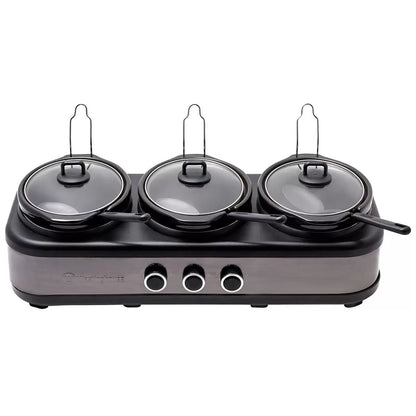 Westinghouse Slow Cooker Ceramic Pots 3 x 2.5L V178-67245
