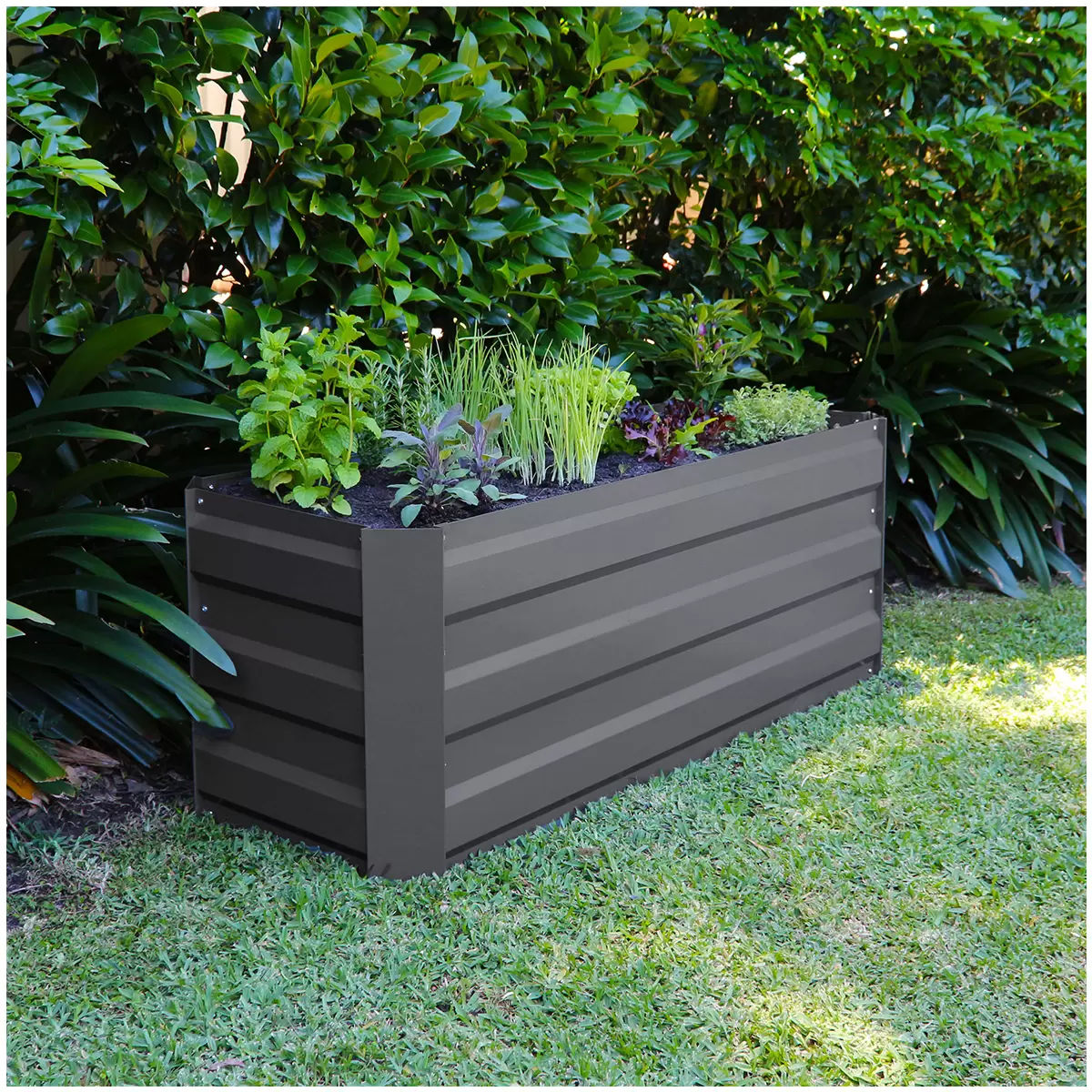 Slimline Garden Bed 120 x 45 x 45cm Charcoal V178-67249