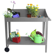 Potting Bench Table Slate Grey 100 x 55 x 101cm V178-67258
