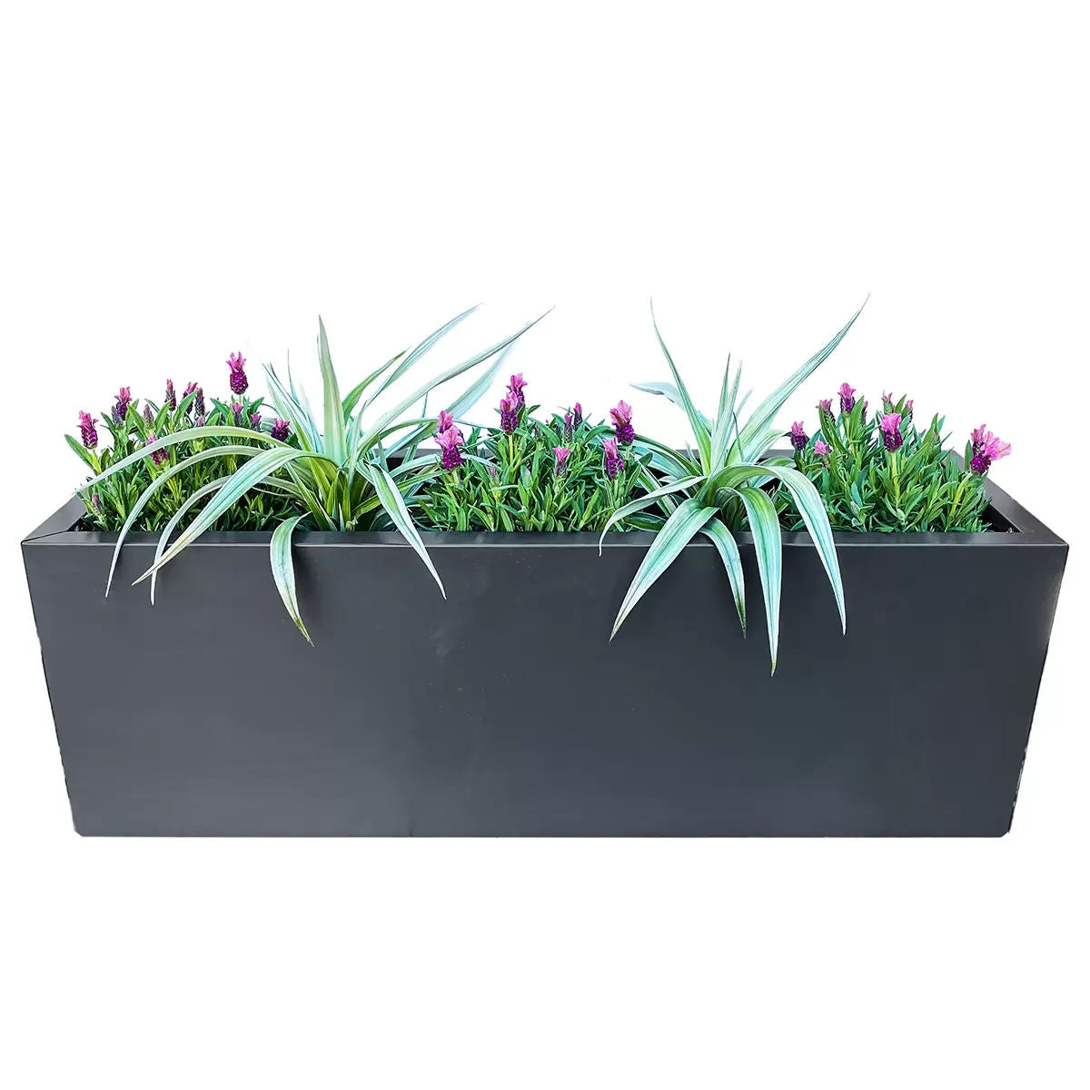 Metal Designer Planter Box 900 x 300 x 300mm Charcoal V178-67260